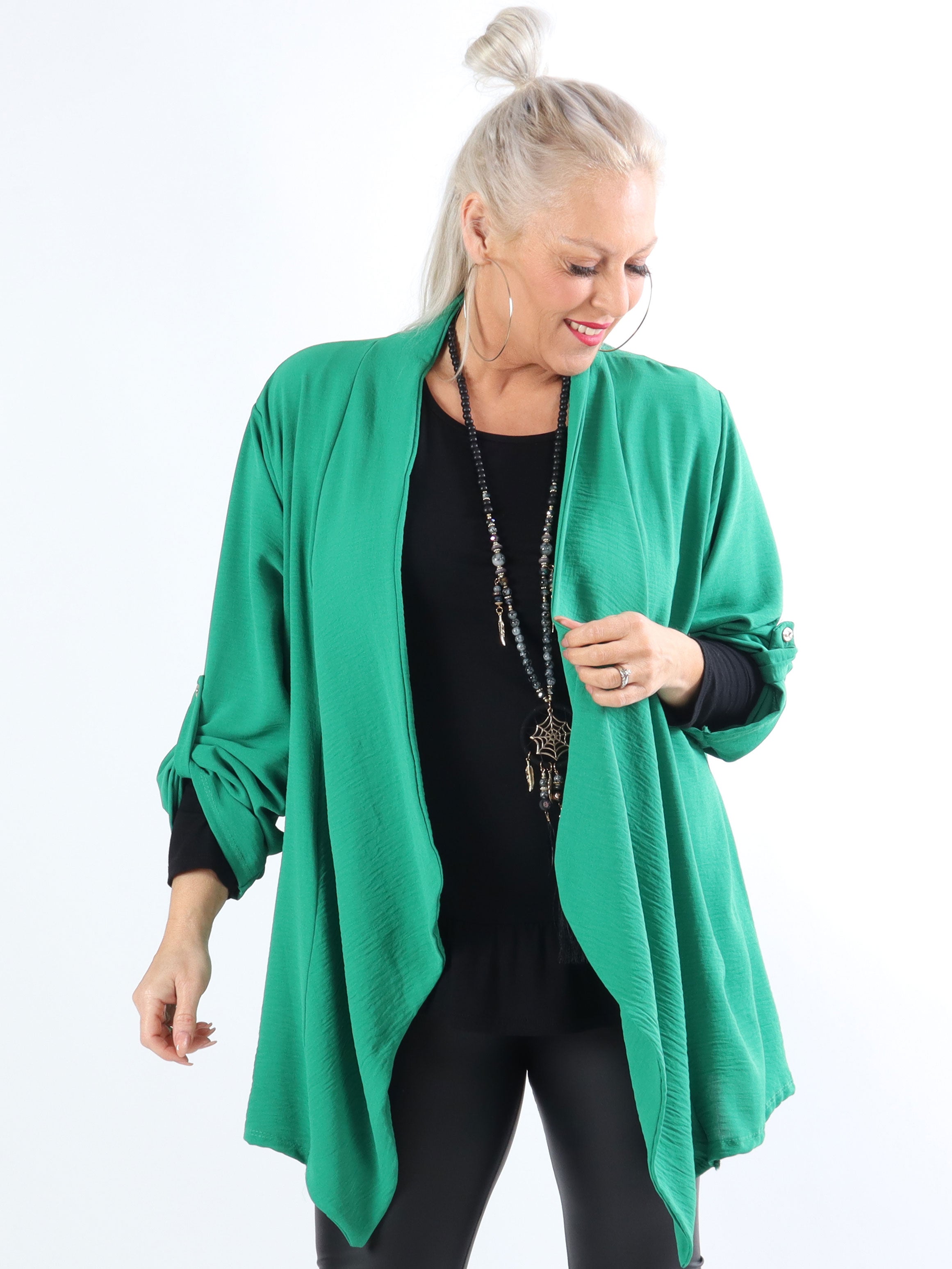 Dream - Enkel plus size cardigan i let og fint stof